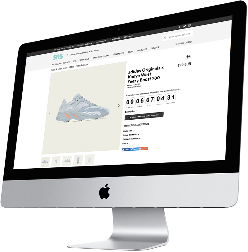 Les sneakers rares sont accessibles au travers de raffles