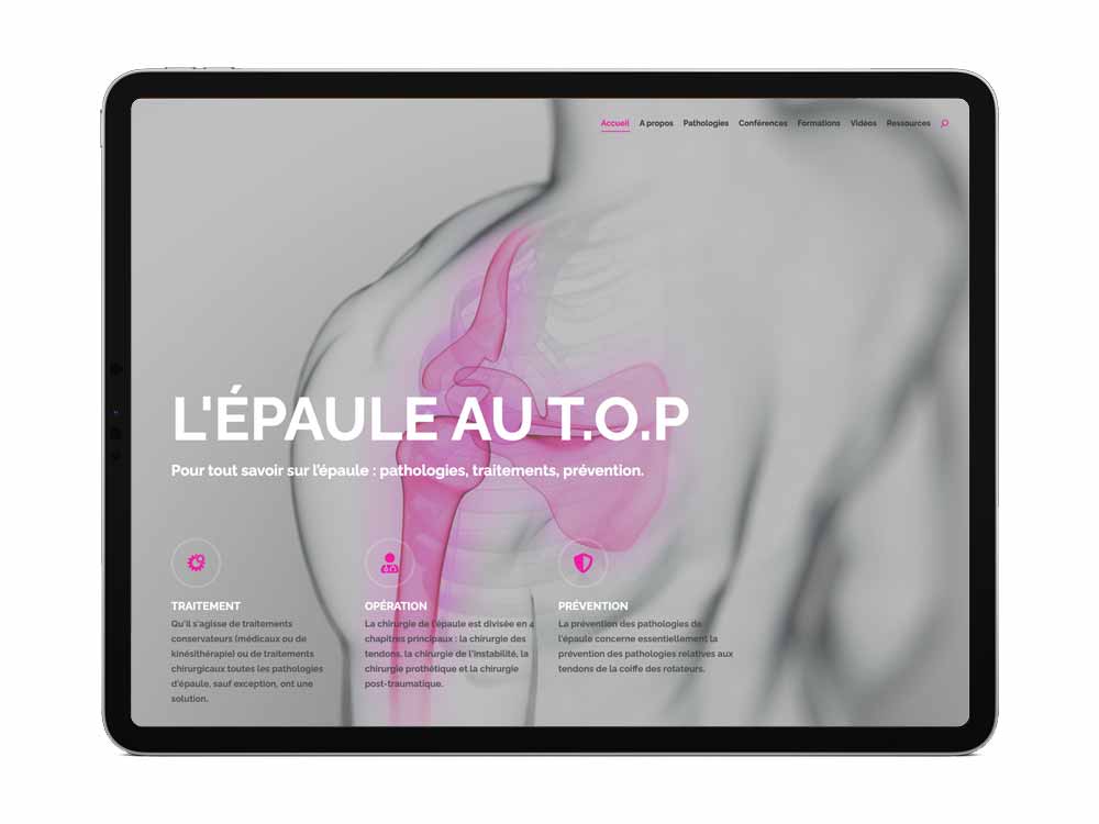site web épaule au top